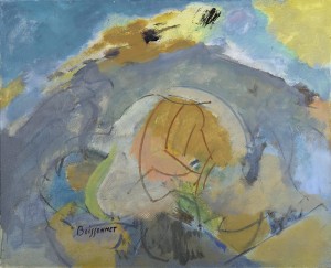 Edmond Boissonnet - Paysage - 1989, huile sur toile