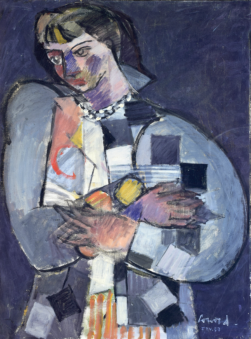 Philippe Conord - Portrait de femme - huile sur toile - 1957