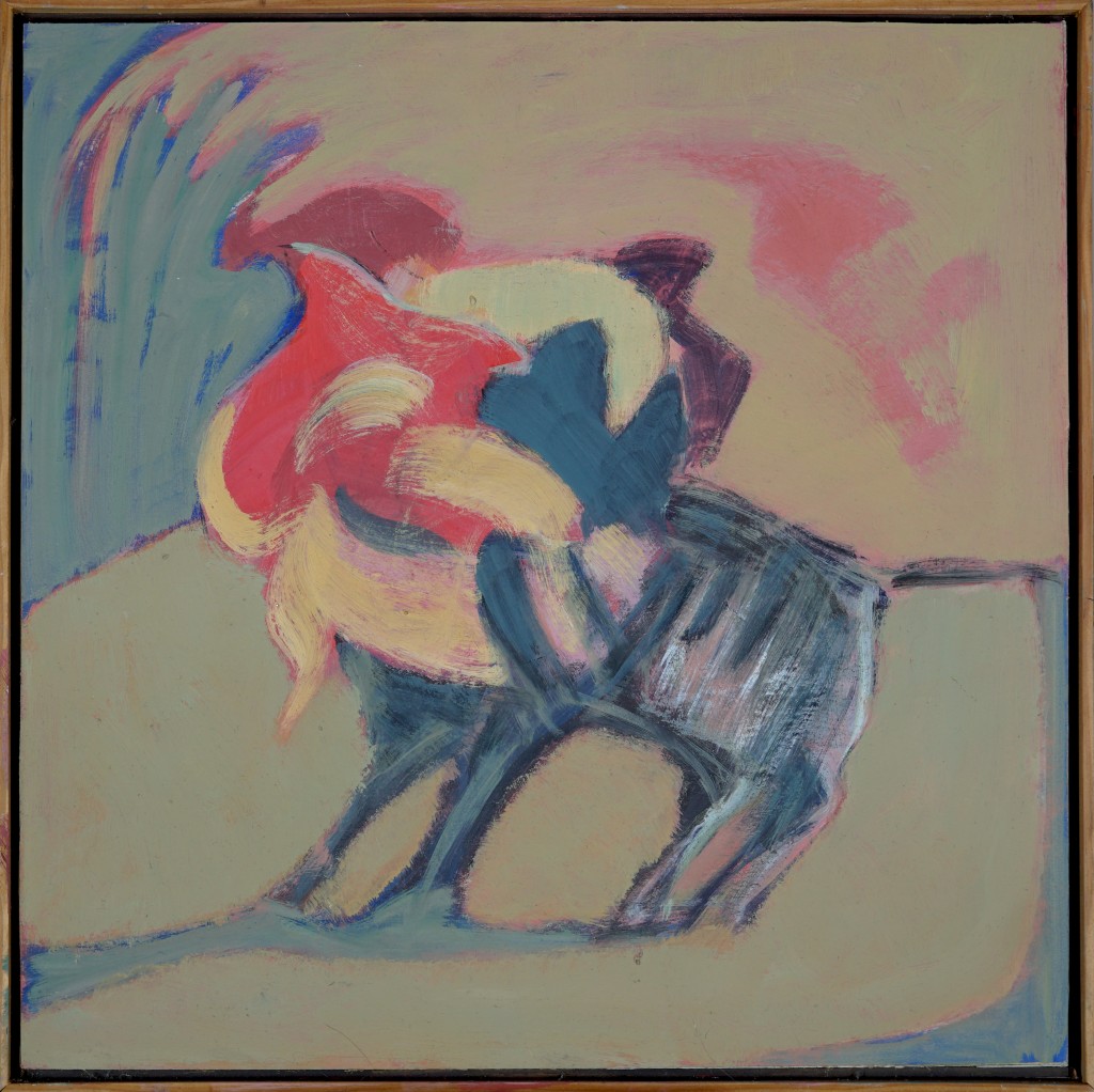 Claude BELLAN - "Petite corrida" - 40 x 40 cm - 2001 - huile sur toile - 1000€