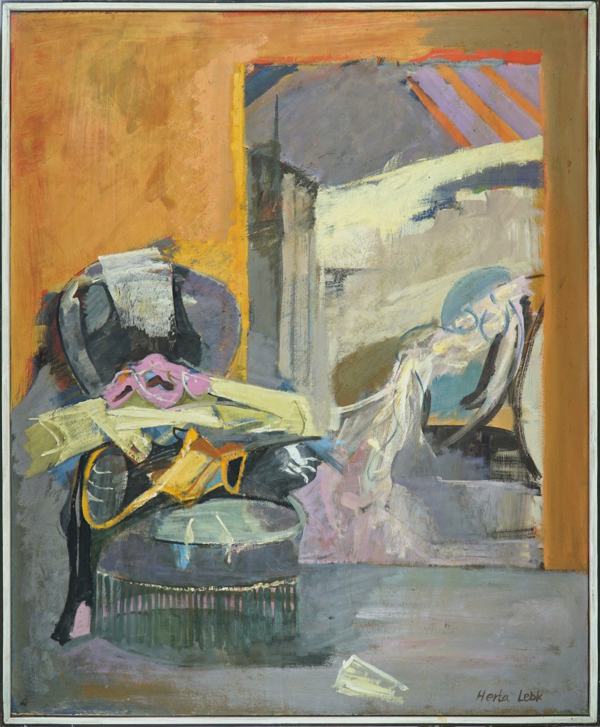 Herta LEBK - "Fauteuil trompeur" - 100 x 81 cm - 1981 - huile sur toile - 2500€