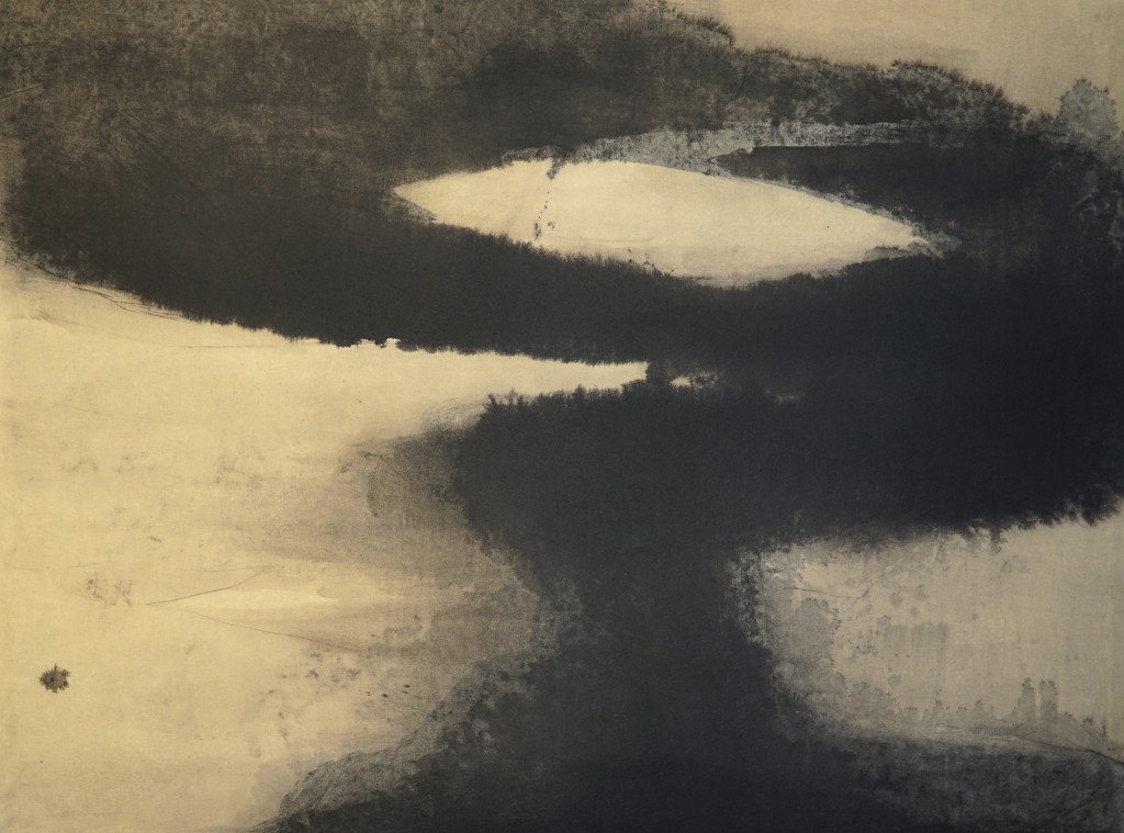 Sho Asakawa - "Contemplation" - encre de chine sur papier japonais - 97 X 130 cm - 2010