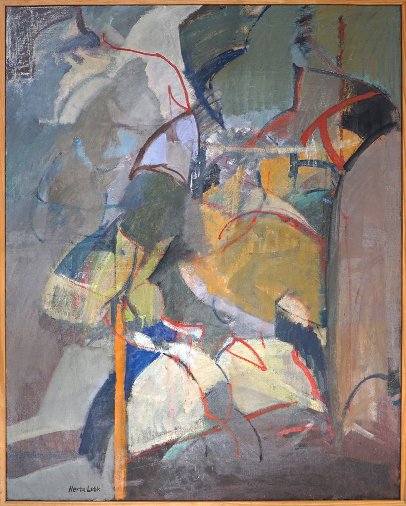 Herta LEBK - "Buisson d'or" - Huile sur toile - 91x73 cm -1993