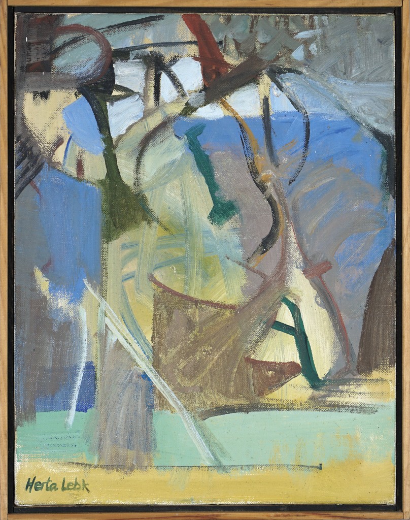 Herta LEBK - "L'arbre nu" - Huile sur toile - 35x27 cm - 1993