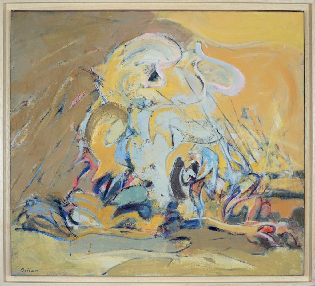 Claude BELLAN - "Bataille I" - 73 x 81 cm - 1994 - huile sur toile - VENDUE
