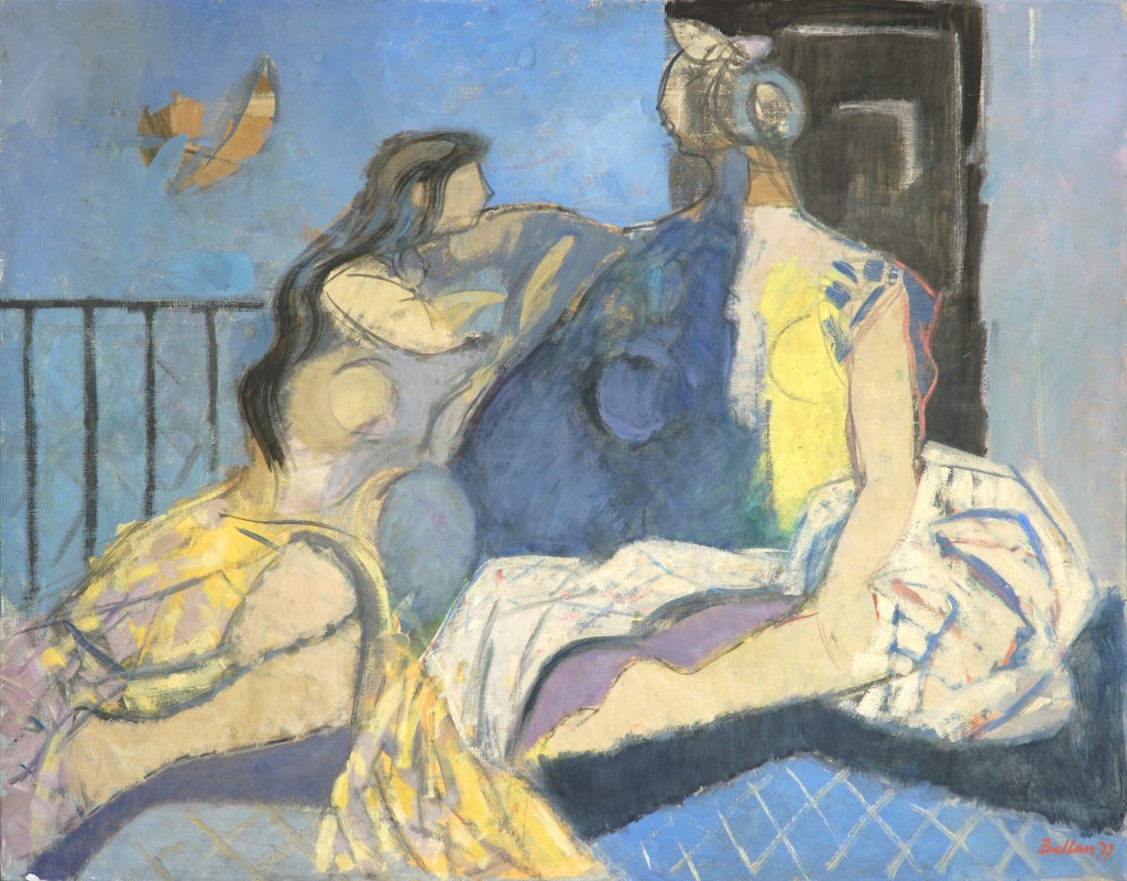 Claude BELLAN - "La conversation II" - 114 x 146 cm - 1977 - huile sur toile - 3900€