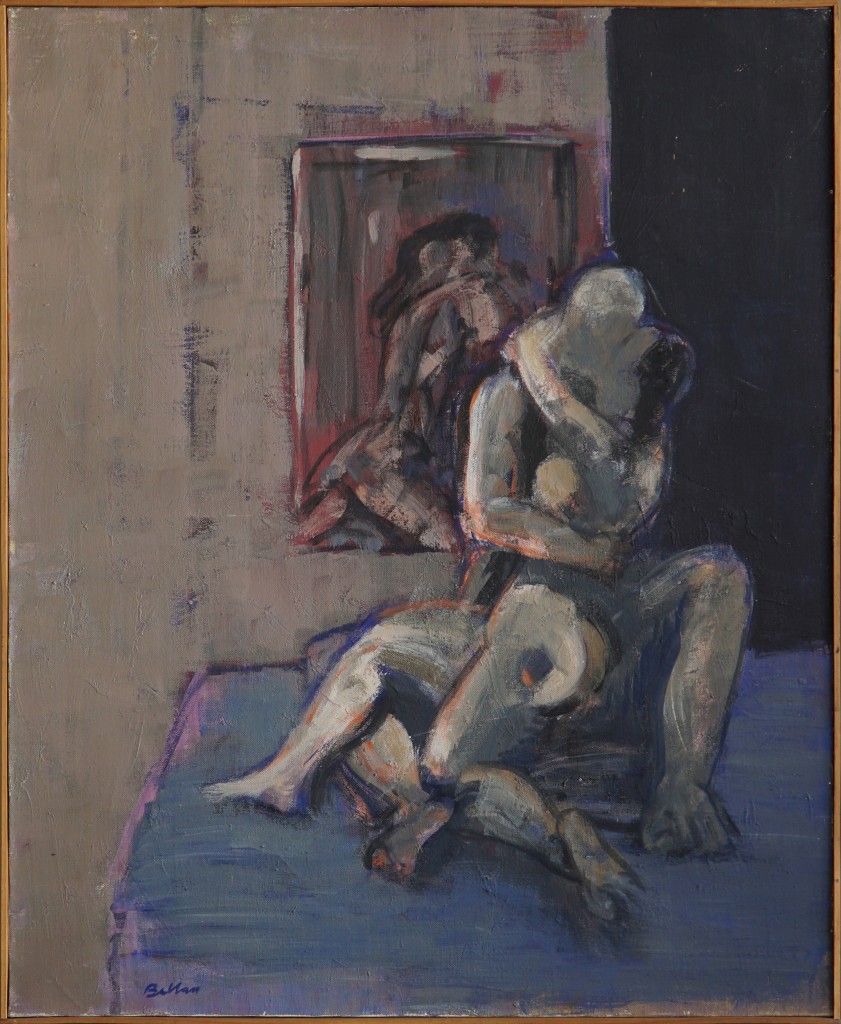 Claude BELLAN – Le miroir aux amants - huile sur toile – 72,5 x 59,5 cm – 1987